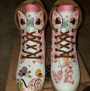 Cute Valentine's floral boots